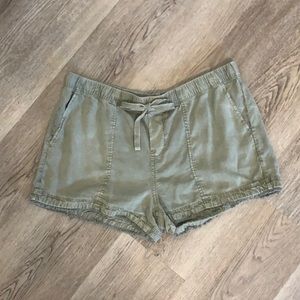 Green, comfy shorts